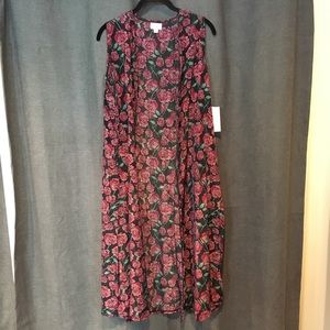 LuLaRoe pixelated Floral Joy vest. NWT!